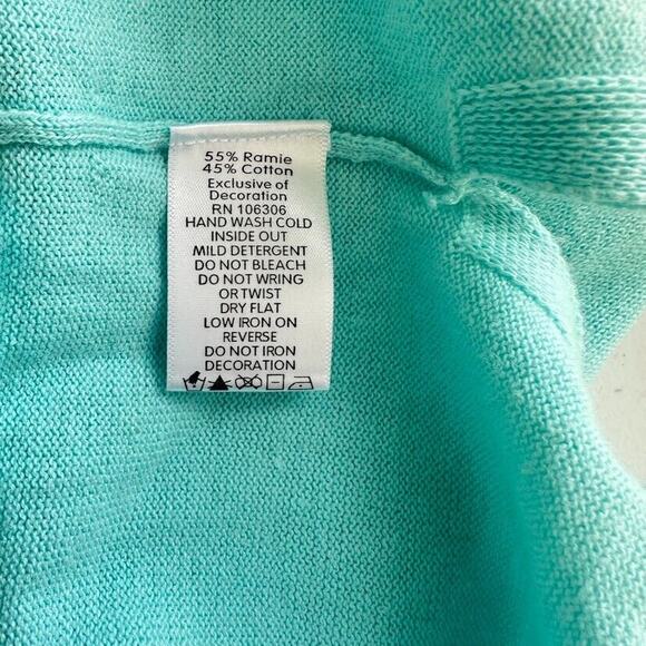 Quacker Factory Womens Pullover Beaded Sweater Size 2X Blue Snowflake Grandma - Picture 7 of 7